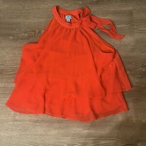 CeCe Sleeveless Ruffled top NWOT